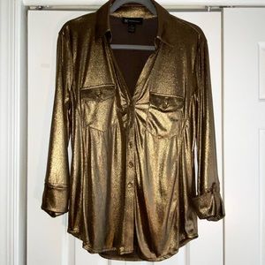 Fun gold blouse by INC sz XL never worn
